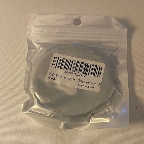 Paw Print Car Cup Holder Coasters with bling set of 2 NWT - Picture 4 of 5